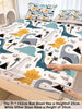 2/3pcs Cartoon Dinosaur Bedding Set, Soft Fitted Sheet Anti-Slip Mattress Protector (Suitable For Twin/Full/Queen/King Size), Suitable For Children, Teens, Adults, Boys And Girls Bedroom
